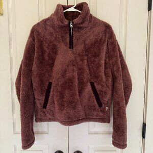 The North Face Fleece Jacket Sz M Half Zip Teddy Bear Style